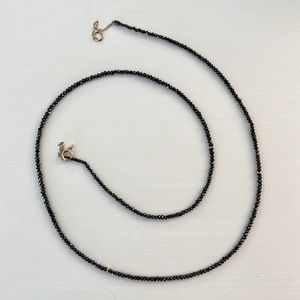 Faceted black diamond necklace